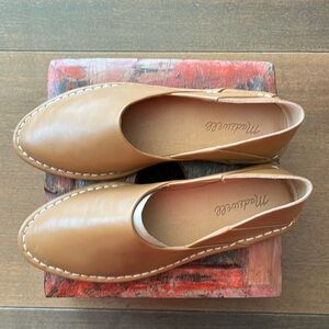 Madewell Tan Leather Mules